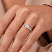 Solitaire diamant 1.00 Ct or blanc Ely